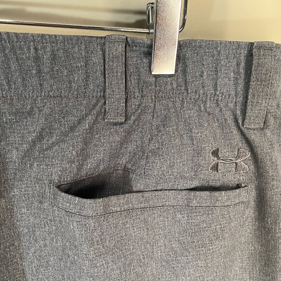 Under Armour Men's gray marled flat front Golf Shorts 40 10" inseam EUC - Picture 1 of 6